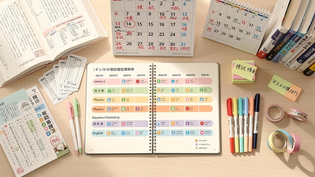 志望校から逆算した年間学習ロードマップのイメージ